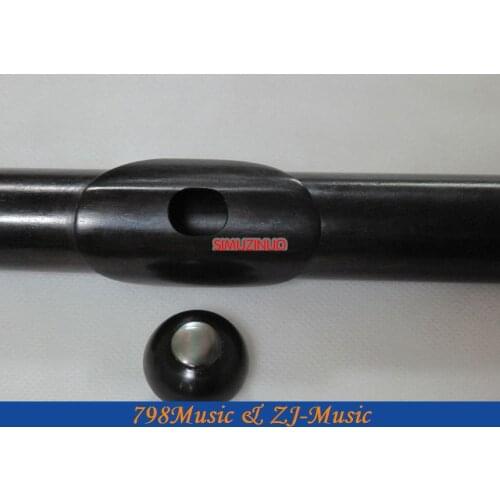 WOODEN FLUTE HEADJOINT - handcrafted in Grenadilla Black Wood-Abalone Shell Crown