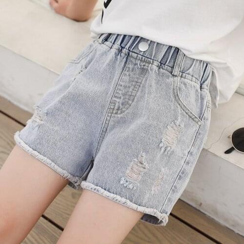2021 Kids Summer Shorts Hole Princess Shorts For Girls Fashion Girl Shorts Children Pants Girl Ripped Hole Shorts Teen Clothing