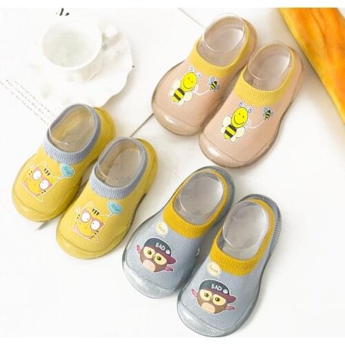 Toddler Baby Knitted Floor Socks Shoes with Rubber Soles Infant Anti-slip Indoor Socks Newborn Spring Autumn Shoes Sock