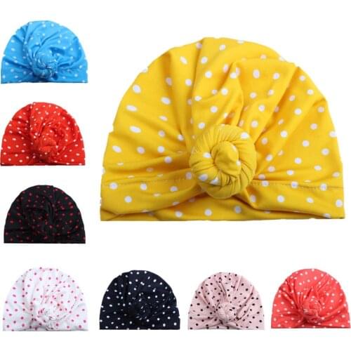 Children Knotted Turban Kids Head Wrap Baby Colorful Elastic Fashion Style Headwear