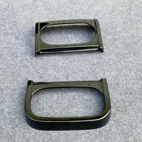 For Mitsubishi Delica 2020 2021 ABS Black Front Water Cup Holder Protection Moulding Cover Trim Sticker Car Accessories