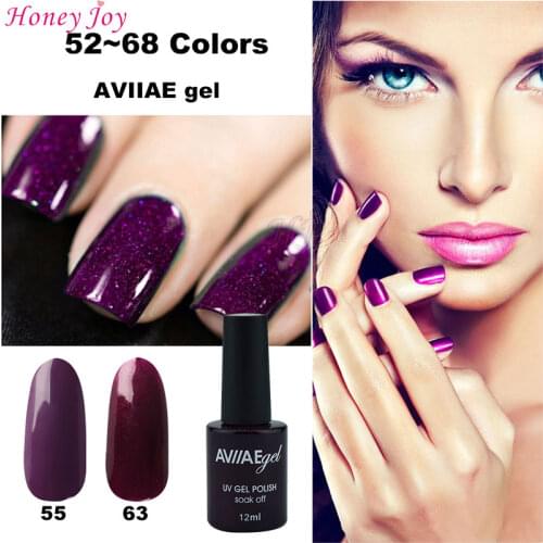 AVIIAE Graceful Gel Nail Polish Long-Lasting Soak-off LED UV Lamp Cure Cosmetic Make Up Gel Polish 12ML