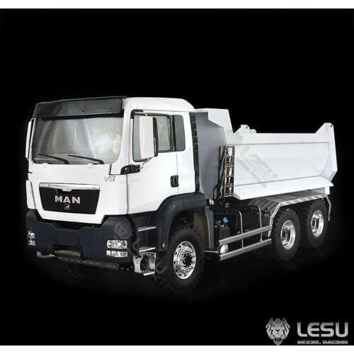LESU 1/14 RC Model 6*6 Front Cylinder Hydraulic Dumper MAN Tamiya Truck Tipper TH02557-SMT2