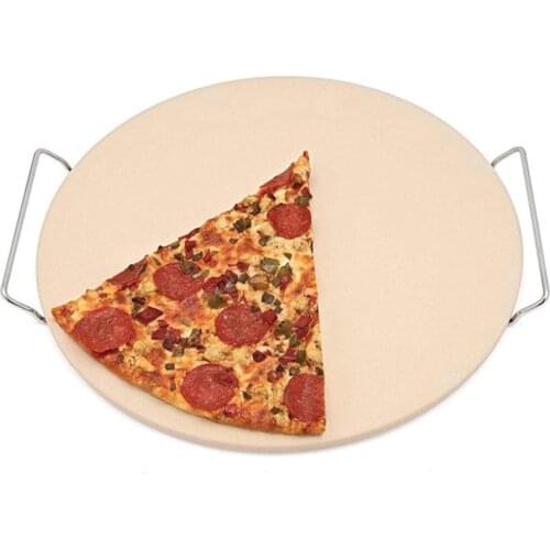 Pizza Stone Round Cordierite Pizza Pan Cooking Baking Stone for Outdoor Barbecue,Microwave Oven,Electric oven,Grilled steak
