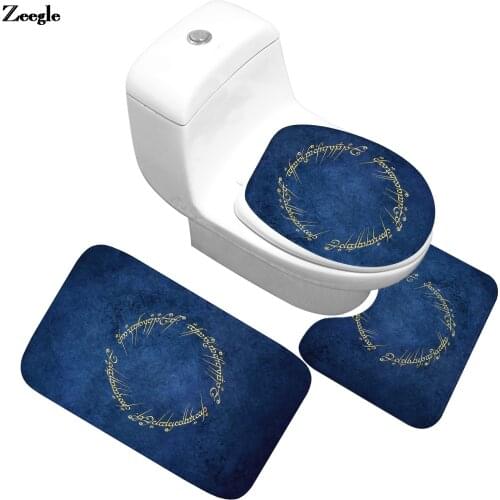 Microfiber Bathroom Carpet Absorbent Bath Mat Set Anti-slip Toilet Mat Bathroom Floor Mat Memory Foam U-Shaped Toilet Rug