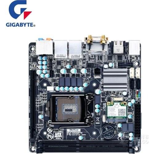 MINI-ITX ITX HTPC For Gigabyte GA-H77N-WIFI H77N-WIFI Motherboard LGA 1155 H77 Used Desktop Mainboard SATA3 PCI-E X16 3.0