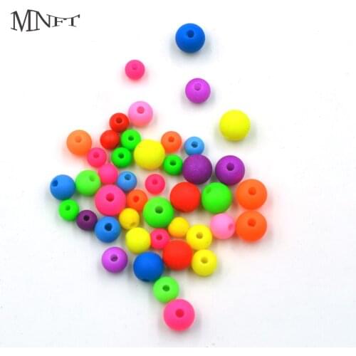 MNFT 200Pcs/Pack Multiple Color Mixed Fishing Rigging Plastic Beads Rig Beads Baits Lures Outdoor Fishing Tackle Accessories