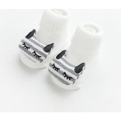 New Infant Cotton Warm Cartoon Anti-slip Toddler Floor Socks Autumn Winter Thick Warm Newborn To 3 Years Baby Cute Warm Socks
