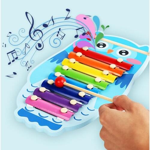 New Toy Xylophone Montessori Educational Toy Wooden Eight-Notes Frame Style Xylophone Children Kids Baby Musical Funny Toys