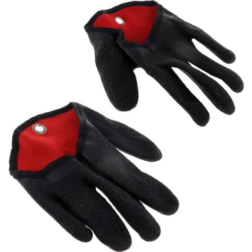 Cut Resistant Single Fishing Gloves Outdoor Skidproof Black Catch Polyester Fiber Fish Glove