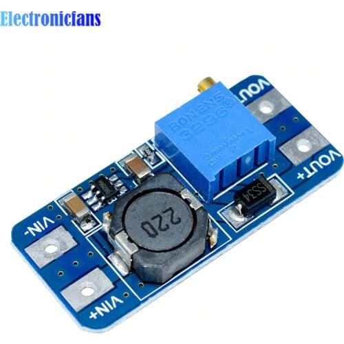 5PCS MT3608 DC-DC Step Up Converter Booster Power Supply Module Boost Step-up Board MAX output 28V 2A For Arduino