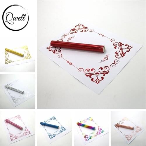QWELL 5m*19.3cm Multicolor Toner Reactive Foil By Laser Printer and Laminator For DIY Scrapbooking Cards Invitations 2020 New