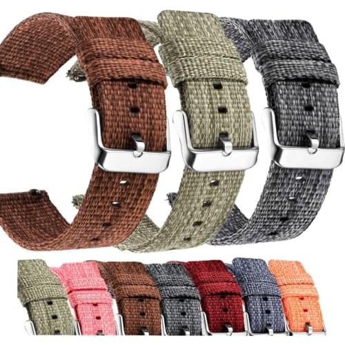 Watch Strap 22mm 20mm Nylon Watch Strap 22mm Quick Release For Samsung Galaxy Gear S3 S2 Watchband 18mm 20mm For Amazfit Bip