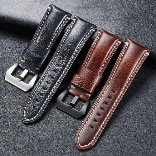 Rough Leather Crazy Horse Retro Cowhide Watch Accessories Sports Watchbands for Panerai PAM Series Watch Band Strap Watch Belt