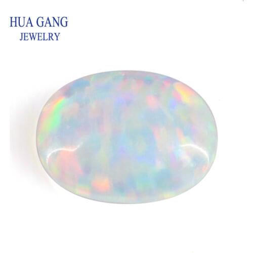 FI06 Opal Loose Stones Oval Shape Base Cabochon Created Opal Beads Semi-Precious Stones For Jewelry Making 3x5mm-10x14mmmm