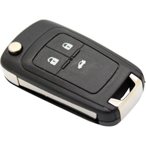 HAUSNN Folding Flip Key Shell Case For Chevrolet Cruze Spark Aveo Captiva Remote Car Switchblade Cover Fob 3 Button HU100 Blade