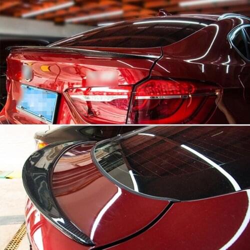 Use For BMW X6 F16 Spoiler 2015--2019 Year Real Glossy Carbon Fiber Rear Wing Sport P Style Body Kit Accessories