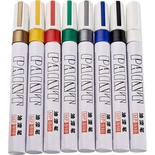 1-Piece Waterproof Car Tyre Tire Tread CD Metal Permanent Paint Marker Graffti Oily Marker Stationery 8 Colors for Choose