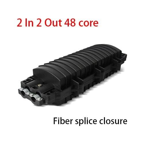 2 Into 2 Out 48 Core Fiber Opitcal Splice Closure Boxes Fiber Optic Waterproof Terminal Box for Fiber cable bulk