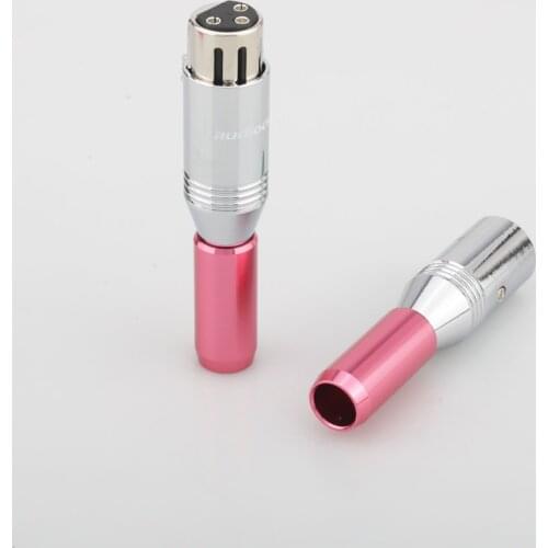 2020 Audicorast 2pcs female 2pcs male XLR Hi-end Hifi Audio Jack 3 pins connector Black Metal Shell Brass Copper Silver XLR sock