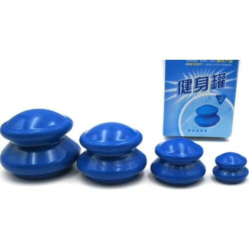 4Pcs Rubber Cupping Device Slimming Cupping Massager Vacuum Body Cups for Elbows Knees Hands Feet Health Care Massage Tools TK