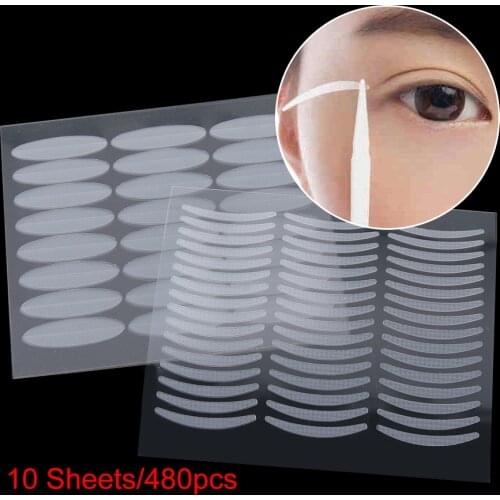480PCS Invisible Eyelid Tape Sticker Breathable Fiber Double Side Adhesive Transparent Eyelift Tapes Eye Makeup Accessories Tool