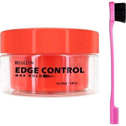 80ml Edge Control Temple hair wax shredded hair finishing cream for long-lasting styling, non-greasy sideburn hair oil hair gel