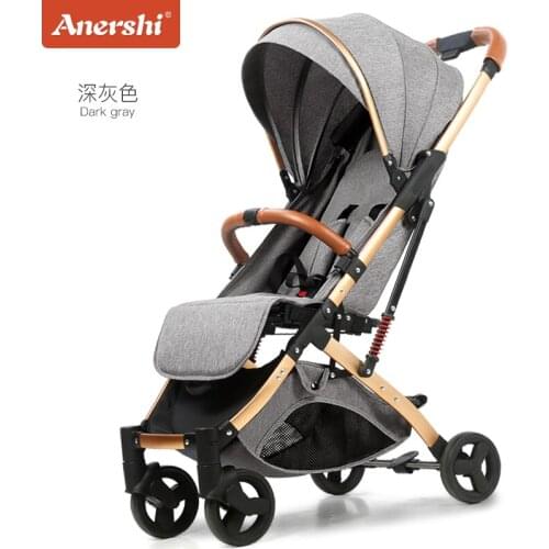 Baby stroller ultra light portable folding shock absorber childrens hand push umbrella baby baby stroller single hand folding