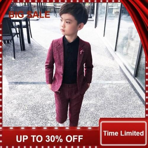 Kids Blazer Baby Boys Jackets 2018 Spring Cotton Coat Pants 2 Piece Boy Suits Formal For Wedding Chlidren Clothing