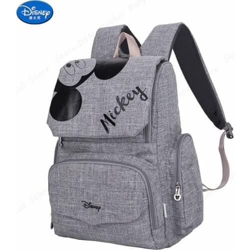 Disney Gray Mickey Pink Minnie Baby Diaper Bags Bolso Maternal Stroller Bag Nappy Backpack Maternity Bag Mommy Bag