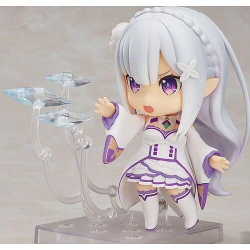 10CM Anime Different World Emilia Figurine PVC Action Figure Replaceable Accessorie Model Toy Birthday Gift Movie Collection