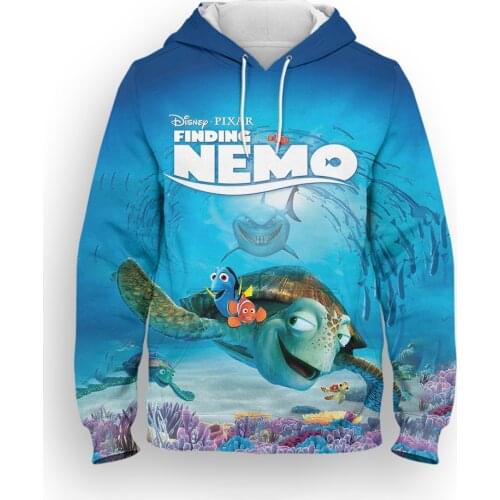 Finding Nemo Cartoon Anime Sweatshirt For Boy Girl Kids Disney 3D Print Men Hoodies Spring Streetwear Women Tracksuit