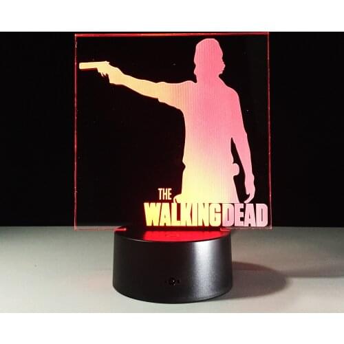 The Walking Dead 3D Decor Night Light LED 7 Colors Changing Desk Lamp 3D Novelty Nightlight for Child Gifts Dropship