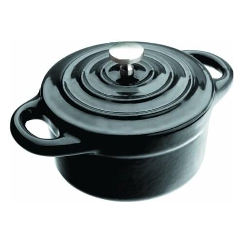 IBILI 725910N - Mini black round Cocotte 10X4,50 Cm