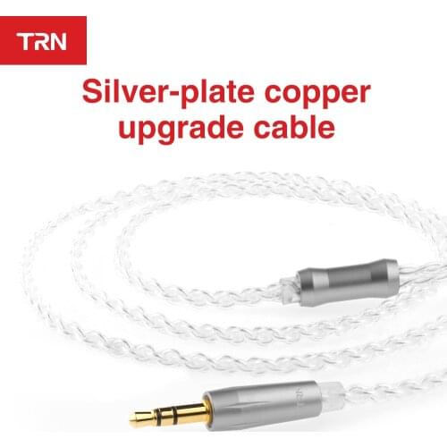 TRN Silver Plated Cable Replacement Cable 0.75mm 2Pin Upgraded 3.5mm Oxygen Free Copper Cable Use for TRN V30/V20/V60/V80
