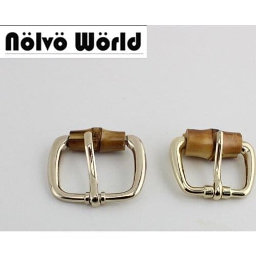 50pcs Nature Bamboo Polished zinc alloy square pin buckle bags/belts pin buckle pipe buckles 10pcs