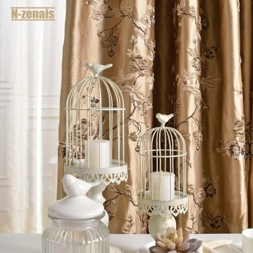 High-precision Fashion Simple Luxurious Jacquard Curtain Fabric Shade Cloth Curtains Living Room Bedroom Branches