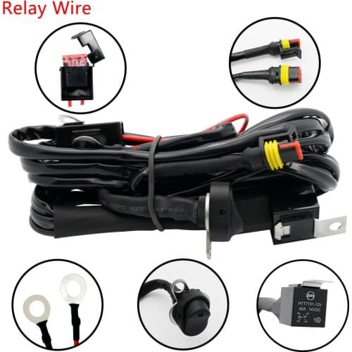 Motorcycles LED Fog Light Wiring Harness Relay Wire For BMW R1200 GS /ADV F800GS Motorcycle Fog Led Light