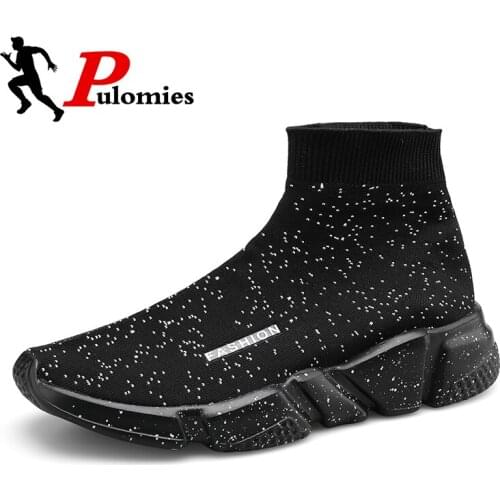 PULOMIES Men Sneakers Men Casual Shoes High-cut Shoes Ankle Boots Couple Shoes Men Sport Shoes Men Tennis Shoes Running Shoes