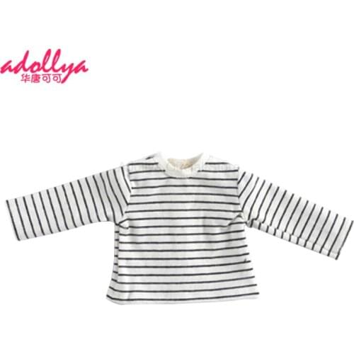 Adollya BJD Doll Clothes Striped Long Sleeve T-shirt Doll Accessories Toys For Girls Fashion Candy Colors Clothes For 1/6 Dolls