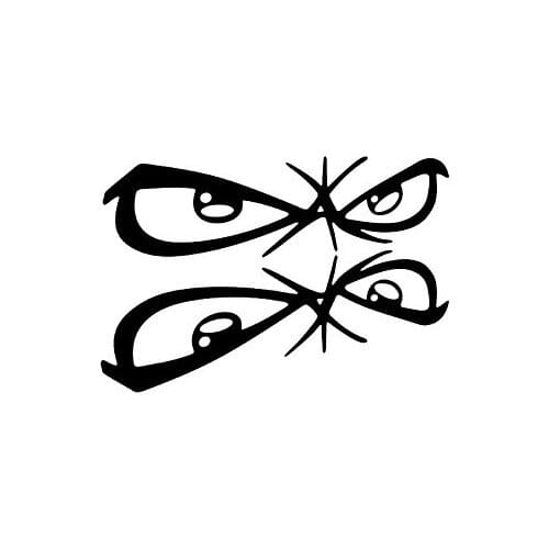 One Pair Mirrors Evil Eye Reflective Car Body Stickers Window Door Decal Funny Top Quality Waterproof T095