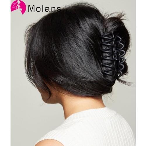 Molans Solid Color Acrylic Hair Claw Clips Large Barrette Crab Makeup Bath Clip Ponytail Clip For Women Girls Hair Accessories