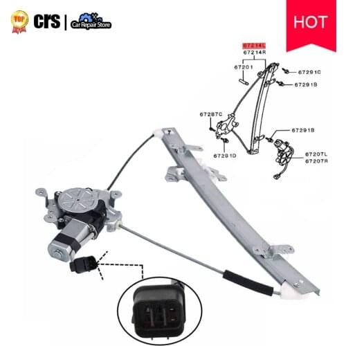 OE MR573877 Front Left Window Regulator EL W/ Motor For Mitsubishi Outlander 2003-2006