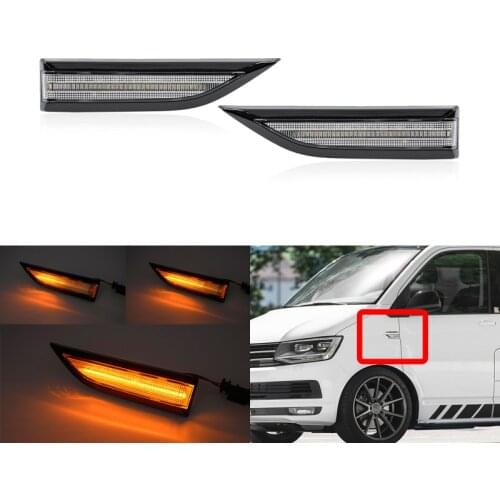 Fits For VW Transporter T6 Van 2015 2016 2017 2018 2019 2020 Dynamic Amber Front Led Side Marker Lights Turn Signal Lamps