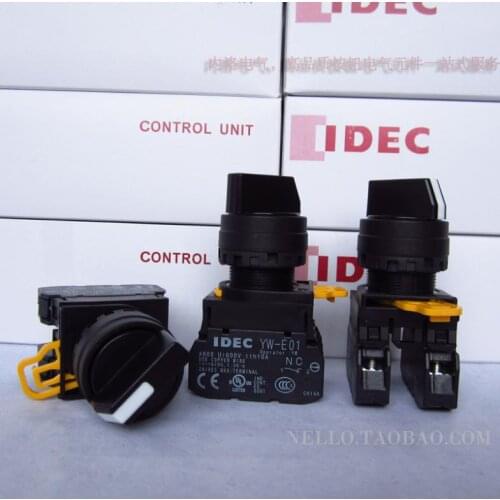 [ SA ]IDEC Izumi of Japan selector switch 22mm YW1S-33E20 3 paragraph 2 normally open two-way self-resetting--10PCS/LOT