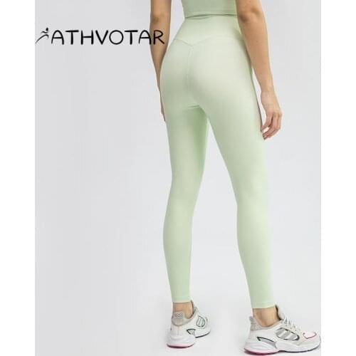 ATHVOTAR Thread Fitness Leggings Running Sport High Waist Hip Lift Elasticity Yoga Women Pants Abdomen Quick Dry Gym Clothing