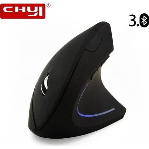 CHYI Ergonomic Vertical Wireless Bluetooth Mouse 1600 DPI Optical Gaming Mouse BT3.0 Office Mice With Mouse Pad For Laptop PC