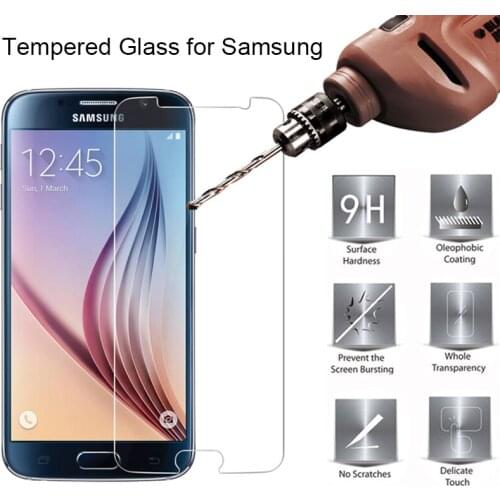 9H HD Hard Phone Screen Protector Tempered Glass for Samsung Galaxy S6 S7 S2 Protective Film for Samsung S5 Mini S4 S3 Neo S III