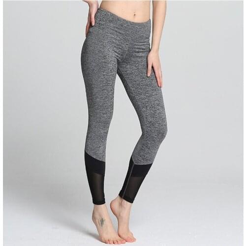 Women Yoga Pants Mesh Patchwork Pencil Pants Leggings High Waist Slim Jeggings Female Fitness Gym Running Sport Leggins Stretch