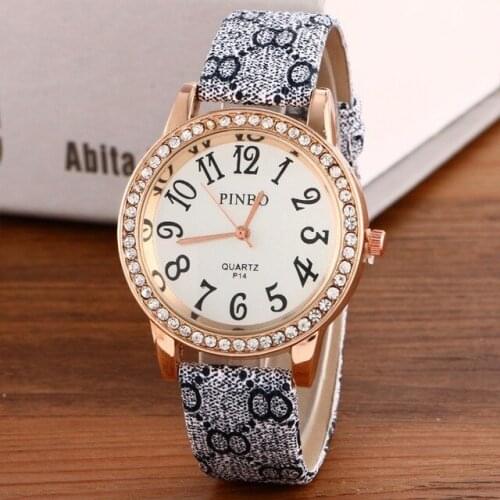 Kobiet zegarka Women Flower Leather Strap Watches 2018 Luxury Top Brand Casual Quartz Watches Female Clock Relogio Feminino